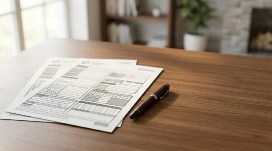 Document d'avenant de contrat d'assurance automobile pour conduite accompagnée avec stylo