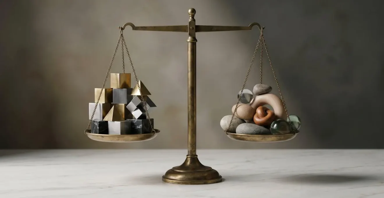 Balance symbolique représentant le choix entre protection juridique et garantie conducteur renforcée