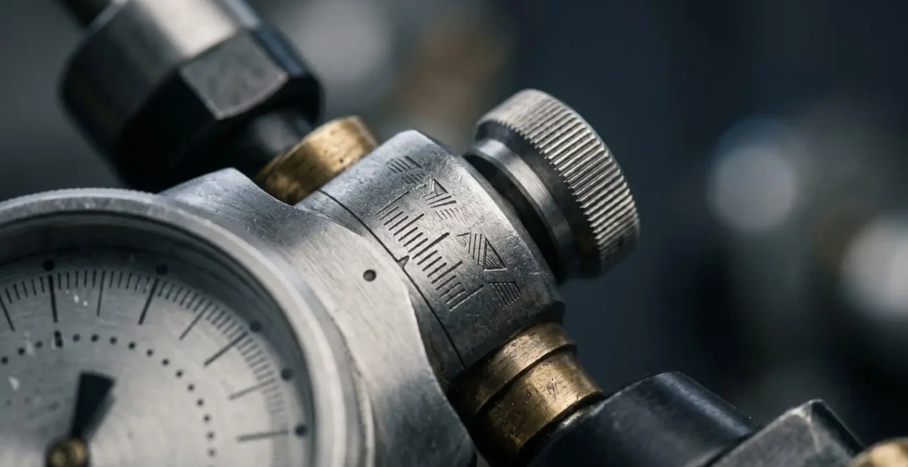 Gros plan sur equipement technique de controle automobile avec details materiels