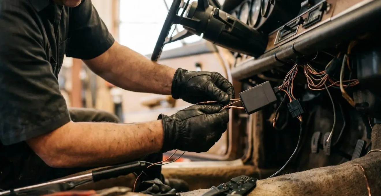 Installation professionnelle de système de sécurité sur véhicule d'occasion