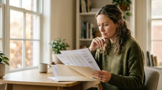 Personne analysant attentivement les documents d'assurance automobile pour optimiser ses garanties et réaliser des économies