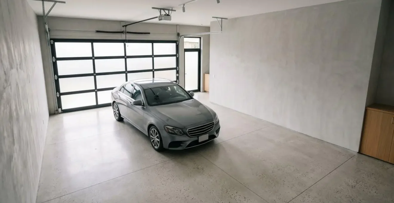 Véhicule automobile protégé dans un espace de stationnement sécurisé